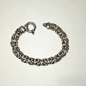 Sterling Silver Italy Byzantine Link Bracelet